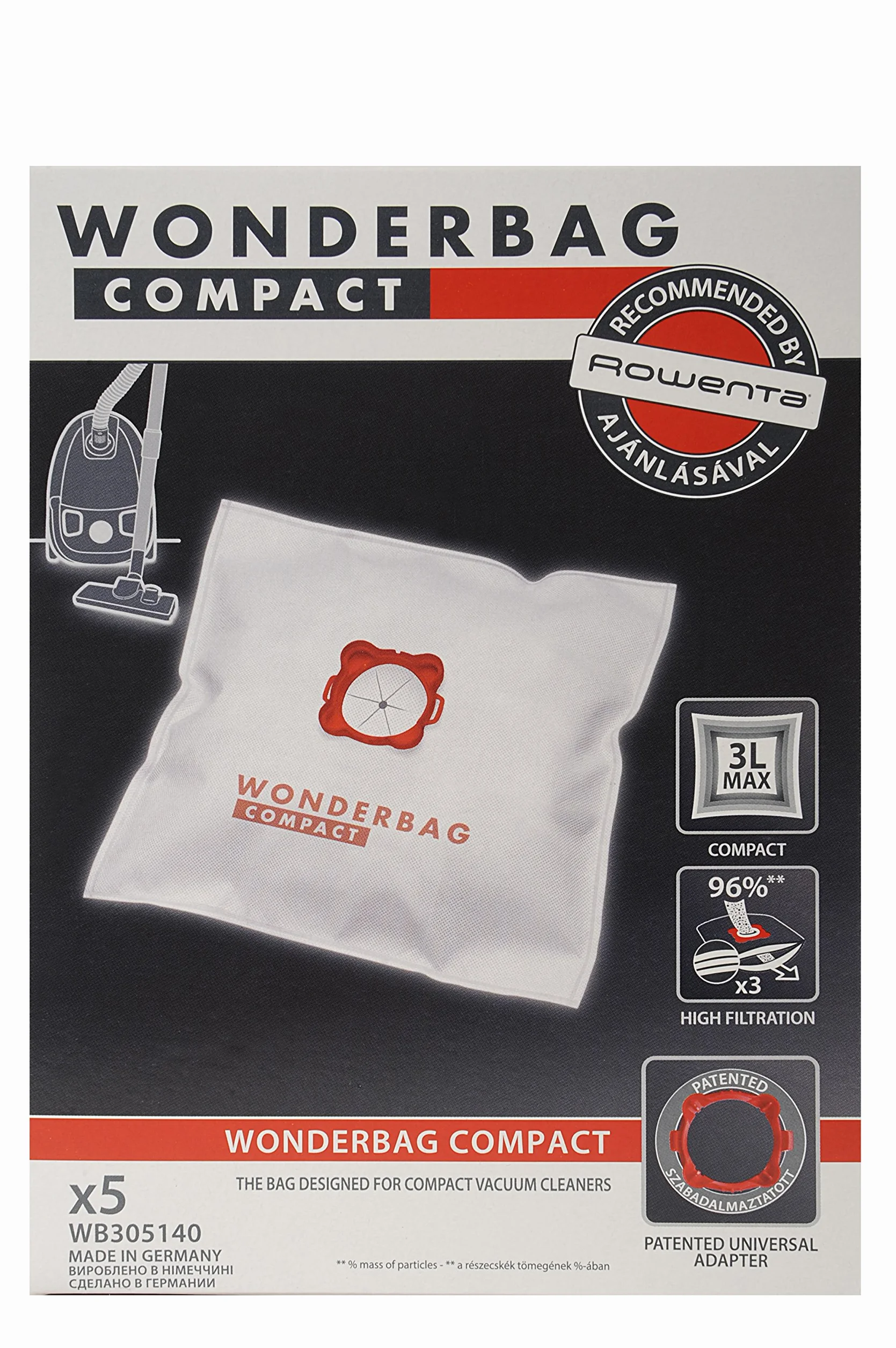 Rowenta WB305140 worek do odkurzacza, Wonderbag Compact