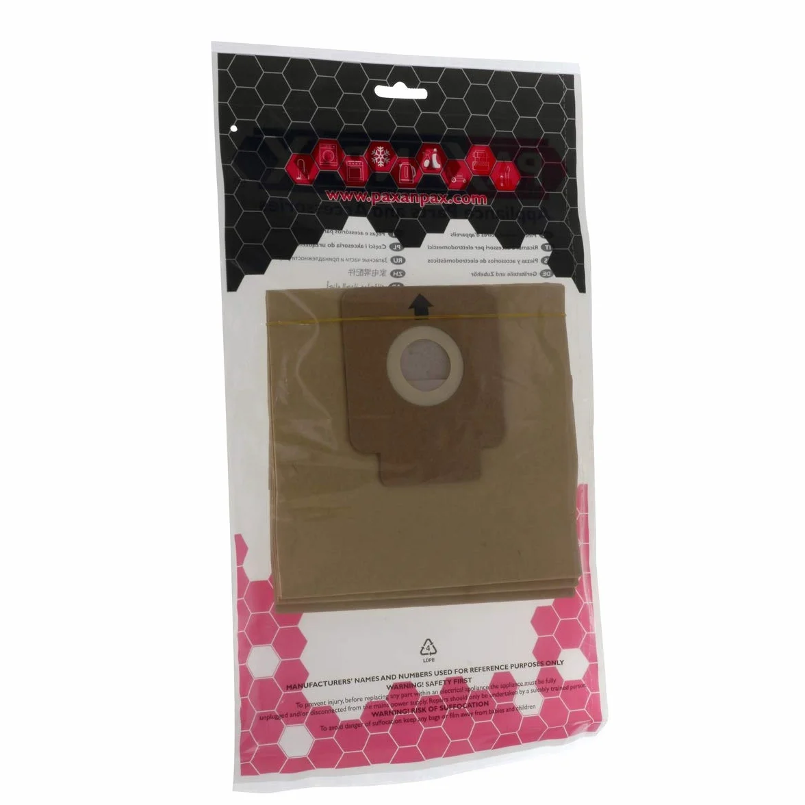 Paxanpax VB295 Torby papierowe Hoover 'H64' Sprint, Freespace, Flash, seria Capture 5 sztuk