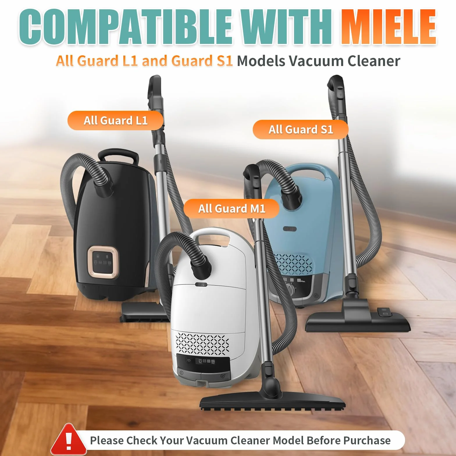 12 worków do odkurzacza kompatybilnych z Miele Guard L1 S1 M1, worki Miele Guard l1 S1 M1, worki do odkurzacza, duża pojemność, w zestawie 3 filtry ochronne silnika (BLAU)