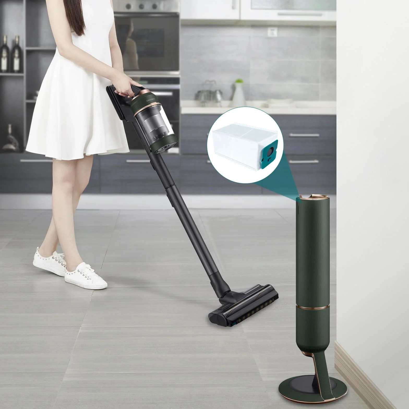16 sztuk VCA-ADB952 torby do odkurzaczy Samsung Bespoke Jet Pro Extra/Complete Extra/complete/Pet Akku ręczne odkurzacze Clean Station, 2,5L duża pojemność torby Zamienniki do Clean Station