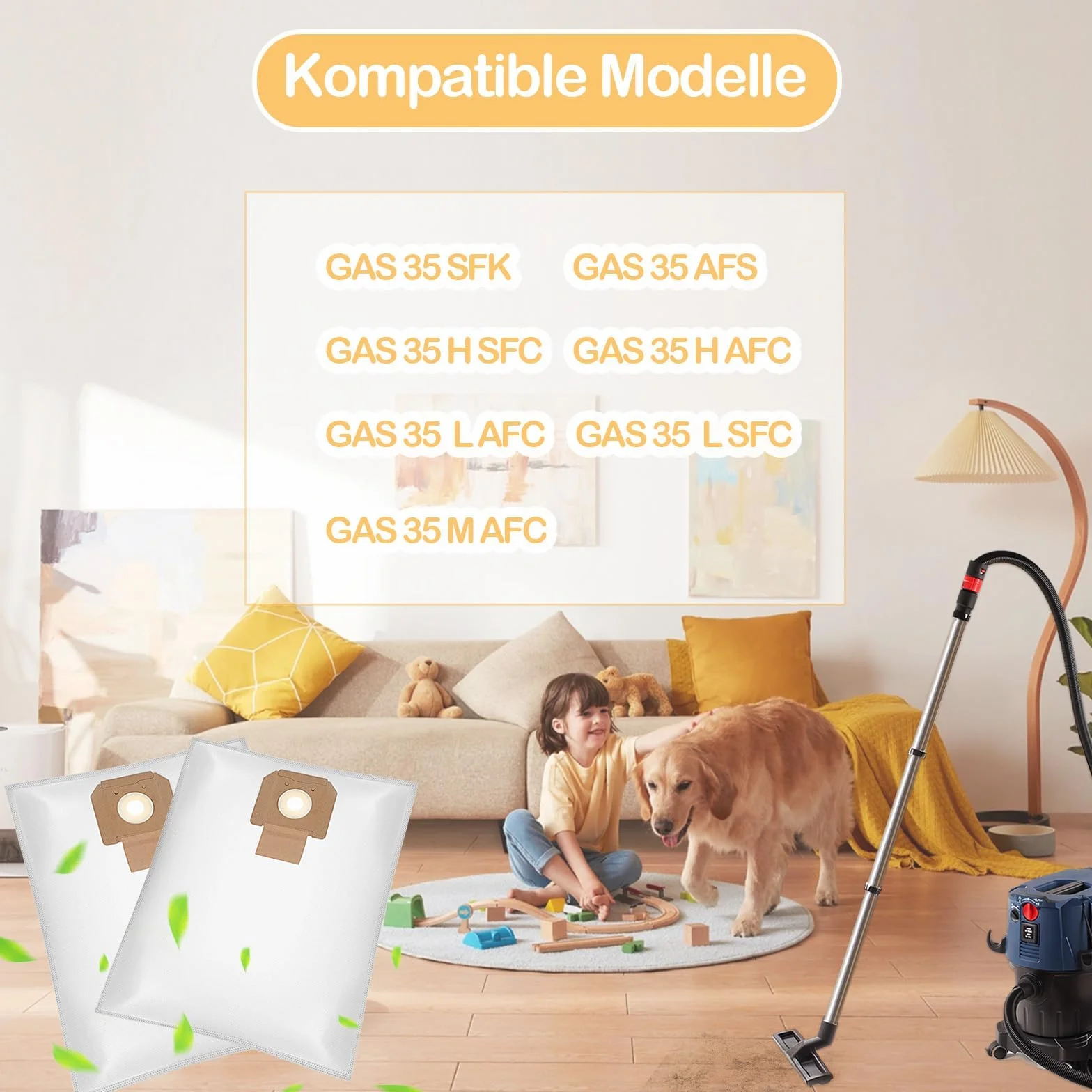 12 worków do odkurzacza Bosch GAS 35 M AFC/L AFC/L SFC+, Bosch Professional worek z włókniny filtr część zamienna 2607432037