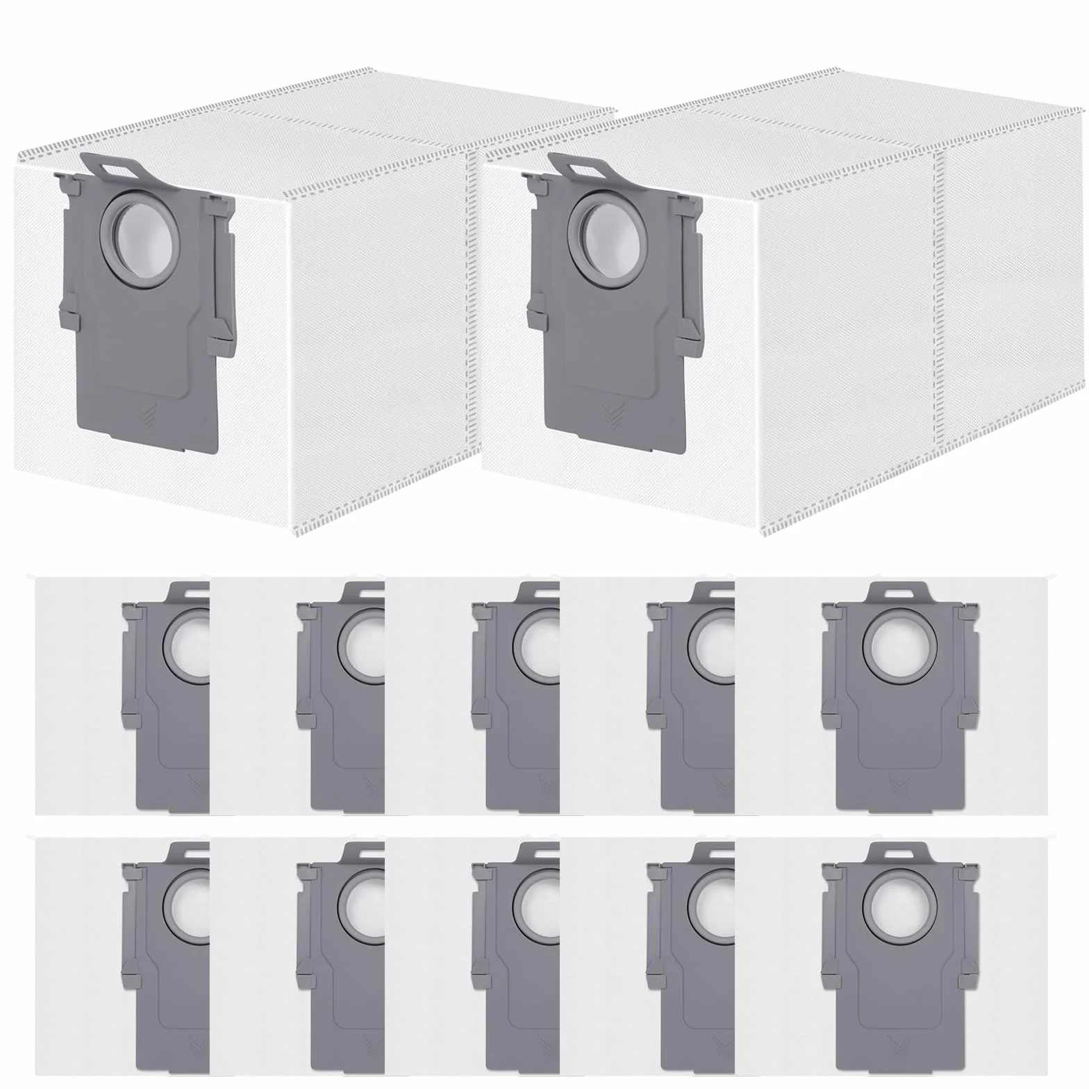 12 worków próżniowych do odkurzacza Roborock Qrevo S/Qrevo Master/Qrevo Curv/Qrevo Edge, S8 MaxV Ultra, Saros 10/10R/Z70, QV 35S/35A, QR 598/798, 3 l worki na kurz o dużej pojemności