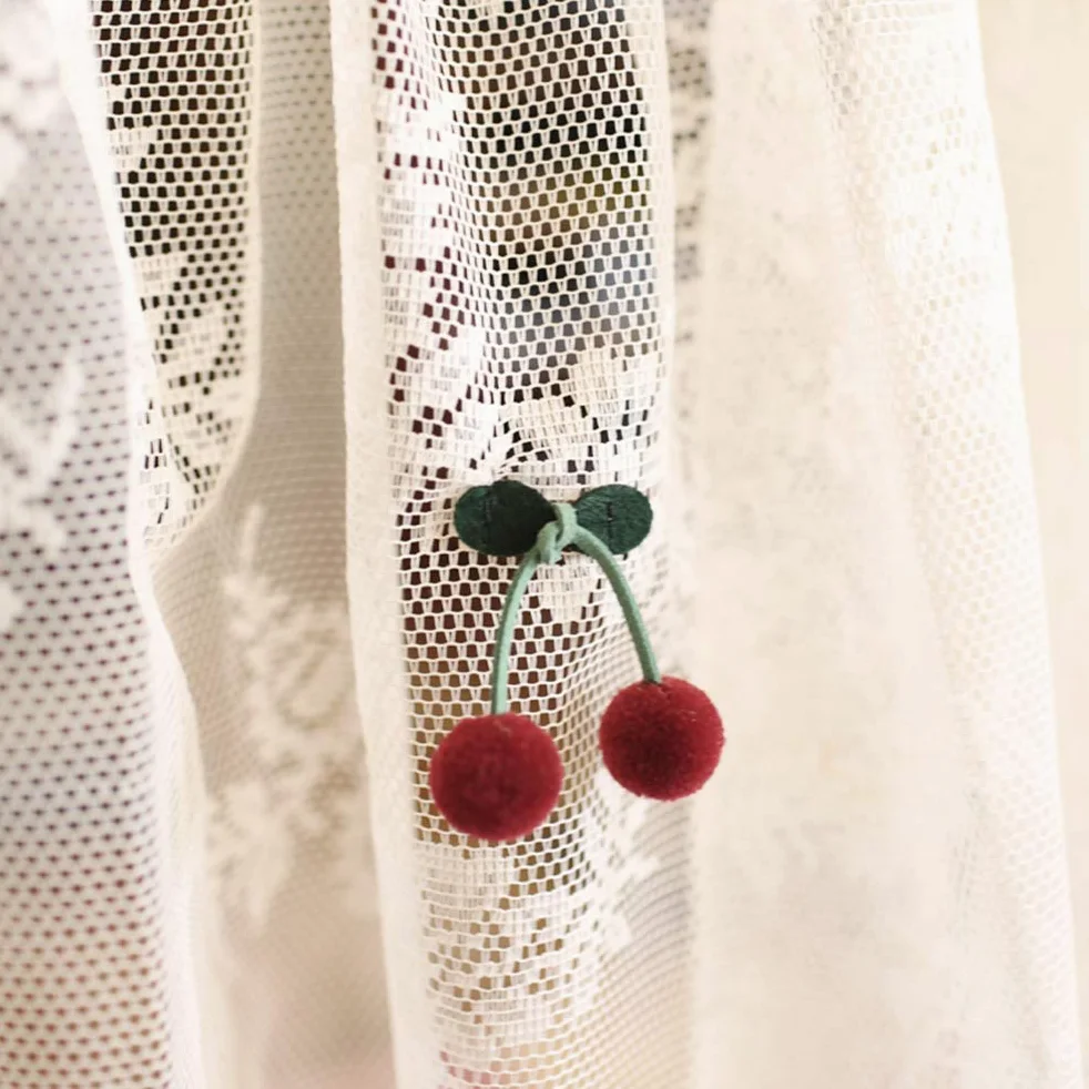Krótkie zasłony, Zasłona Sheer Valance, krótka zasłona kuchenna, biała koronkowa(W x H 280x130cm)