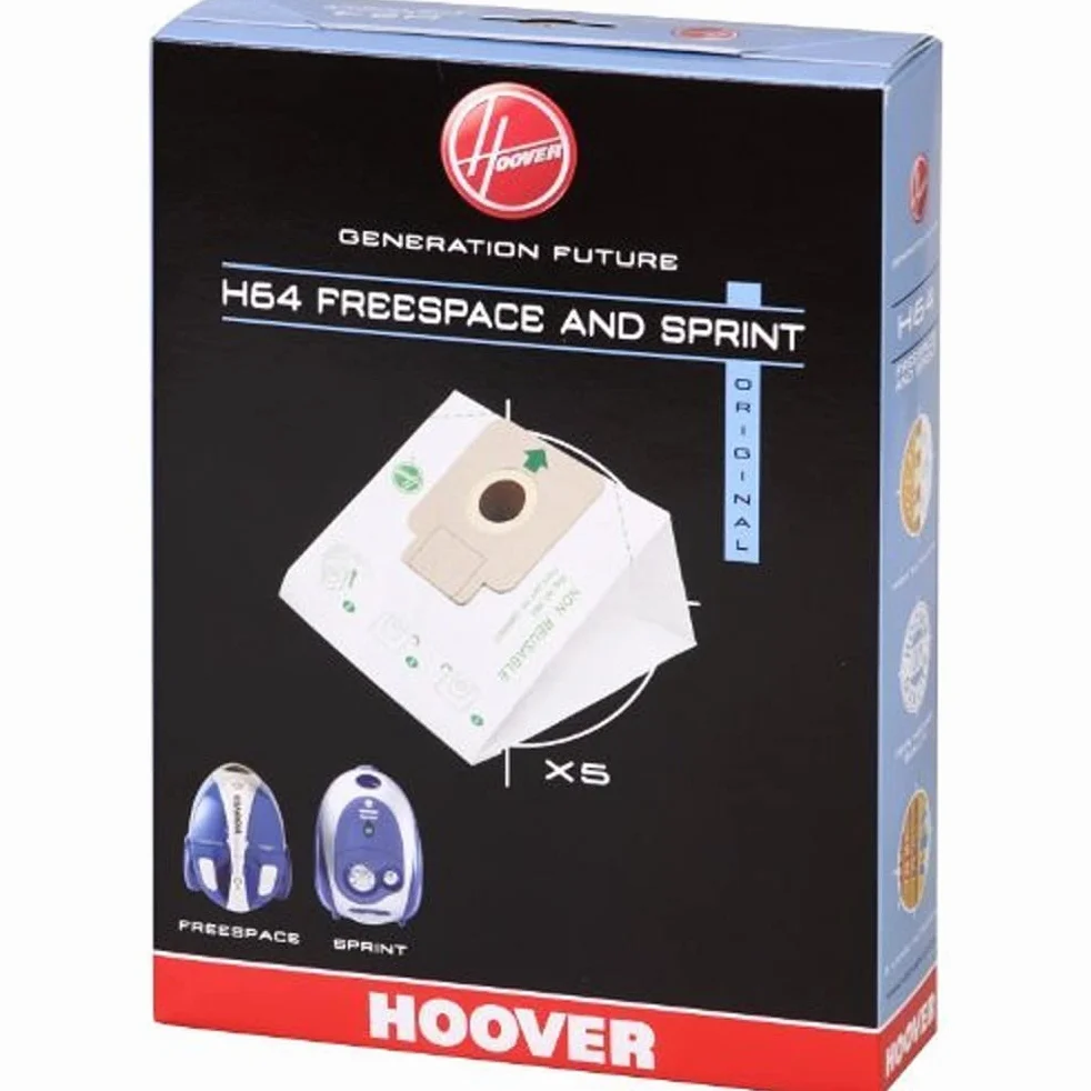 Hoover Oryginalna papierowa torba H64 na Freespace, Sprint, Flash Cylinders