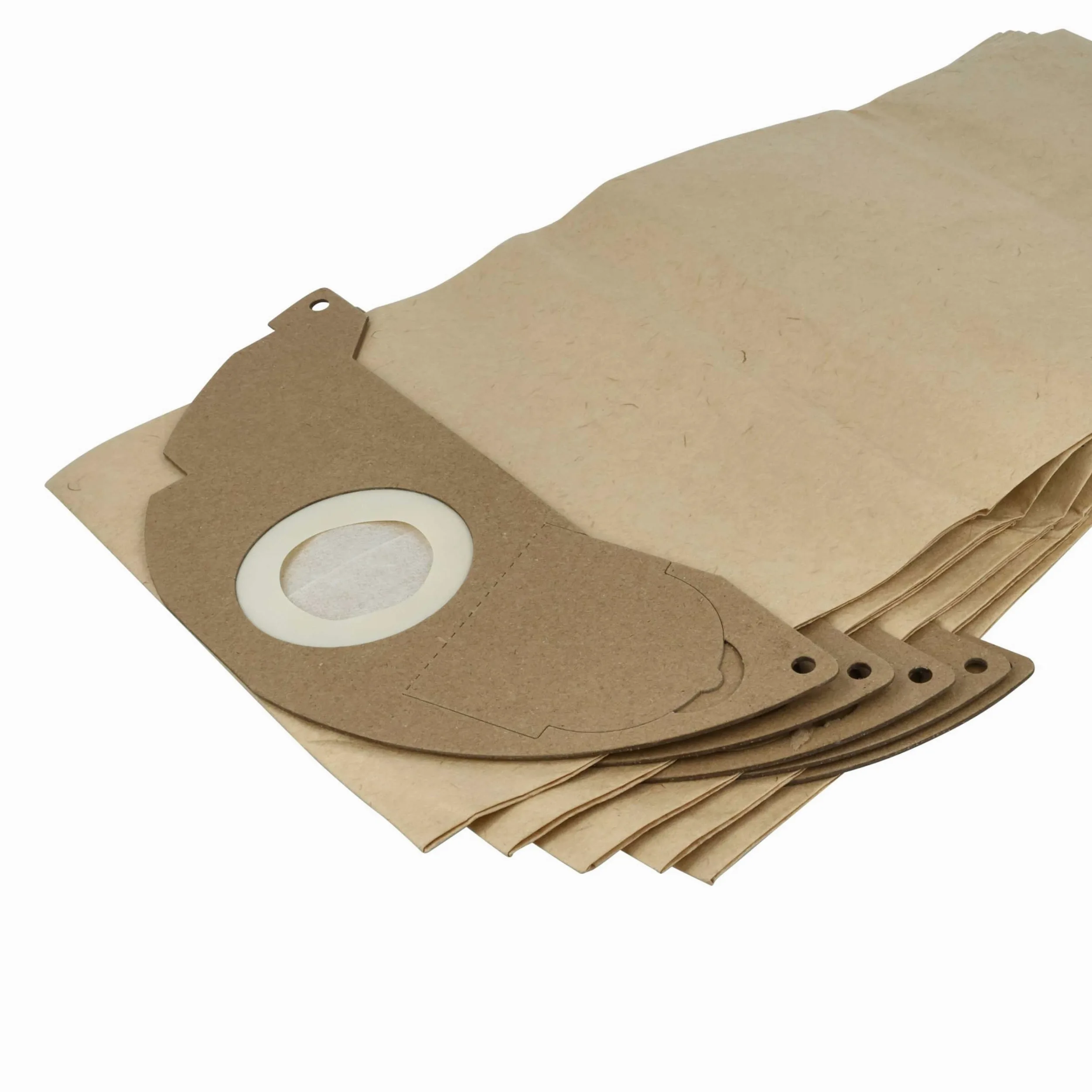 vhbw 50 worków do odkurzacza kompatybilnych z odkurzaczem Kärcher WD 2 Premium, SE 6.100, WD 2.500, WD 2.400 M, SE 5.100 - 44 cm x 20 cm, brązowy