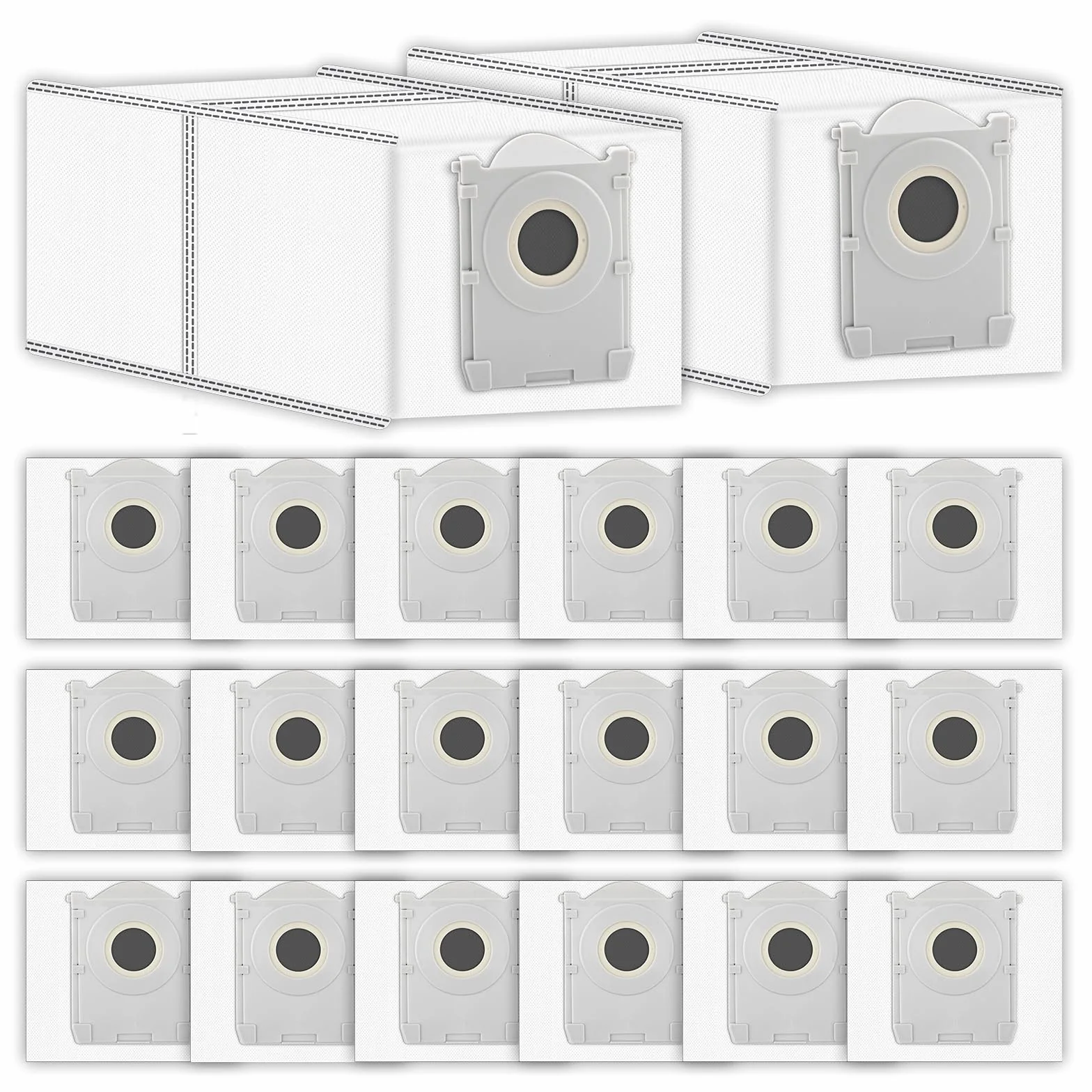 (20 sztuk) X9 PRO Omni zapasowe worki do odkurzacza do Ecovacs Deebot X8 Pro OMNI/ T50 PRO Omni/ X8 Omni/ T80 Omni/ X9 Pro Omni odkurzacz robot, warstwa filtra z węglem aktywnym, worki jednorazowe