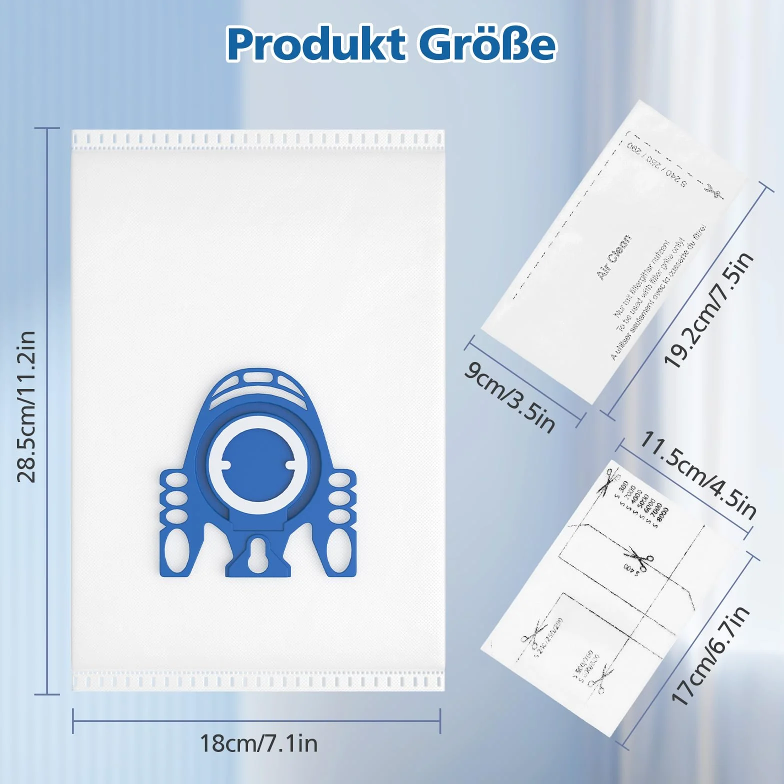 12 SZTUK Worek na kurz do odkurzaczy Miele seria GN S2 S4 S5 S6 S8, Complete C2/C3, Classic C1, S227, S240, S270, S400 z 3 filtrami ochronnymi silnika, 3 filtrami wylotowymi (9917730)