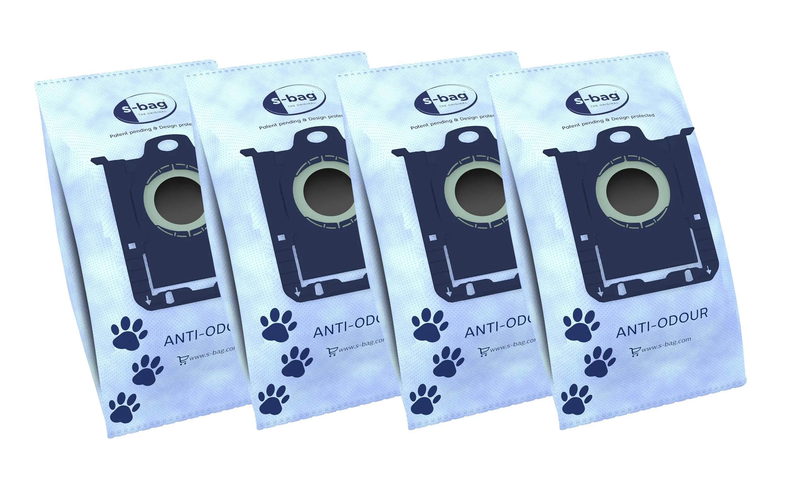 Electrolux Oryginalny syntetyczny worek S-Bag idealny dla właścicieli zwierząt domowych Anti-Odour, 4 worki, E203S