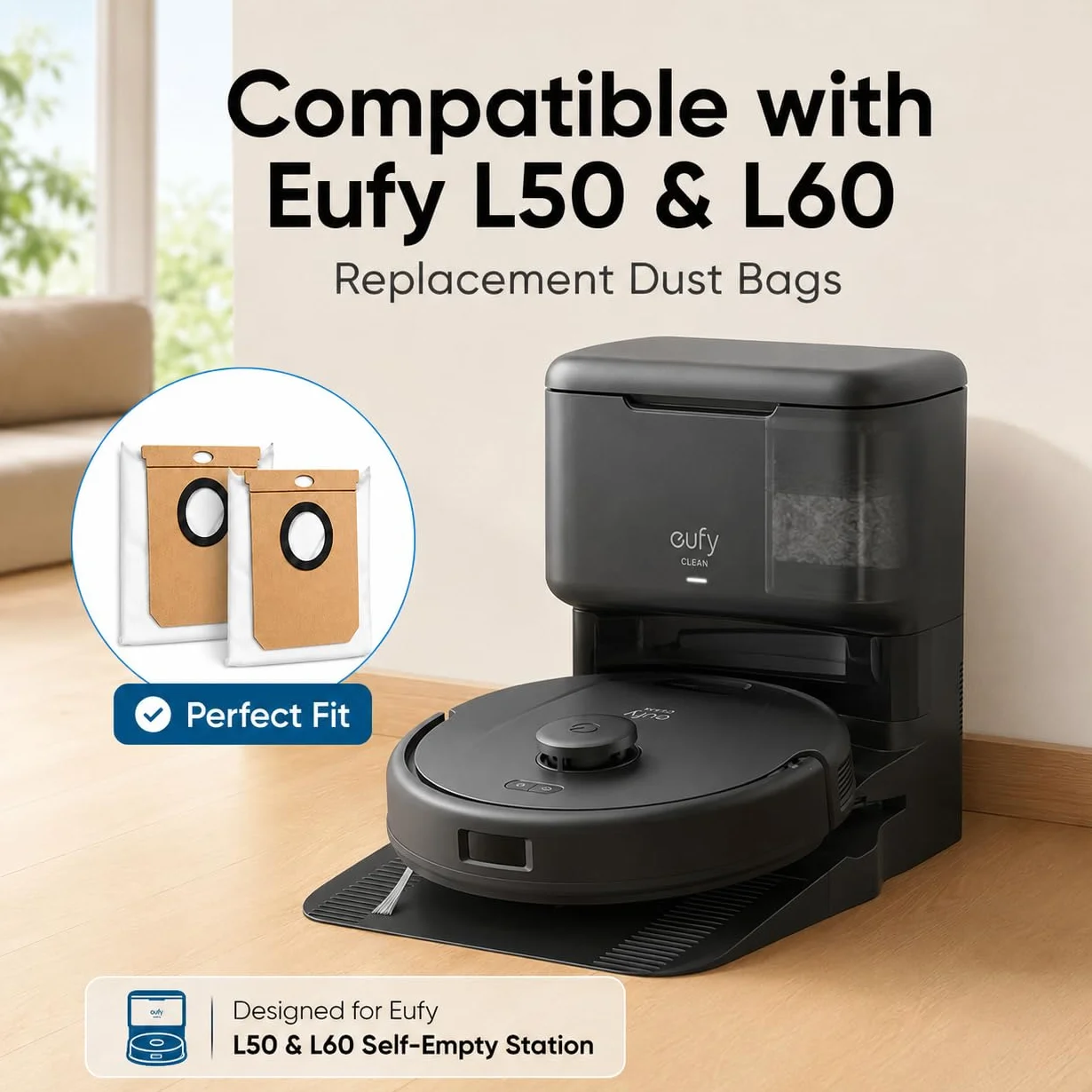 Worki samoopróżniania do eufy L50 SES, L60 SES, 10 sztuk