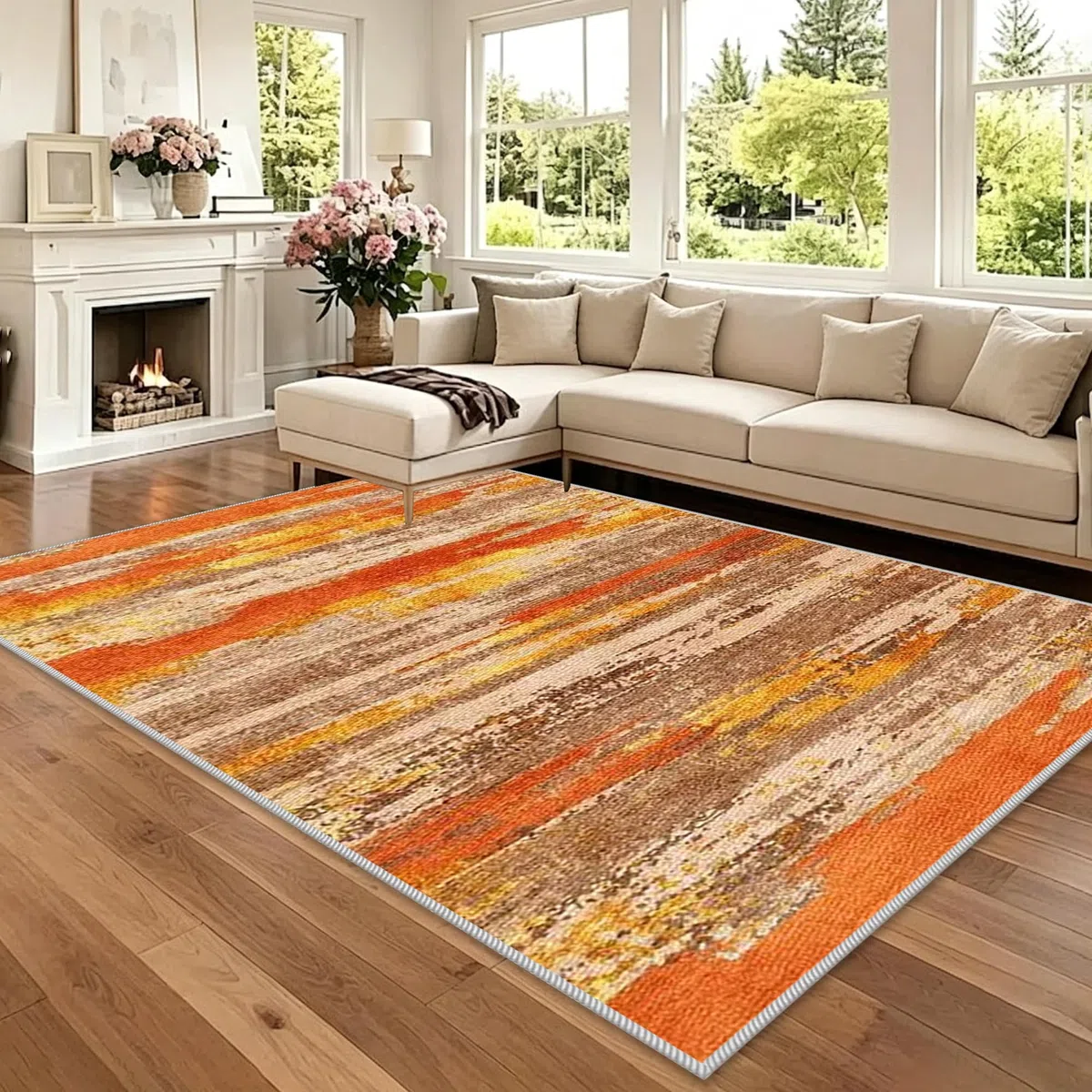 Dywan do salonu z krótkim włosiem, duży dywanik do sypialni 100 x 150 cm Antypoślizgowy dywan do przedpokoju zmywalny dywanik do salonu Dywaniki do kuchni, biura, wnętrz