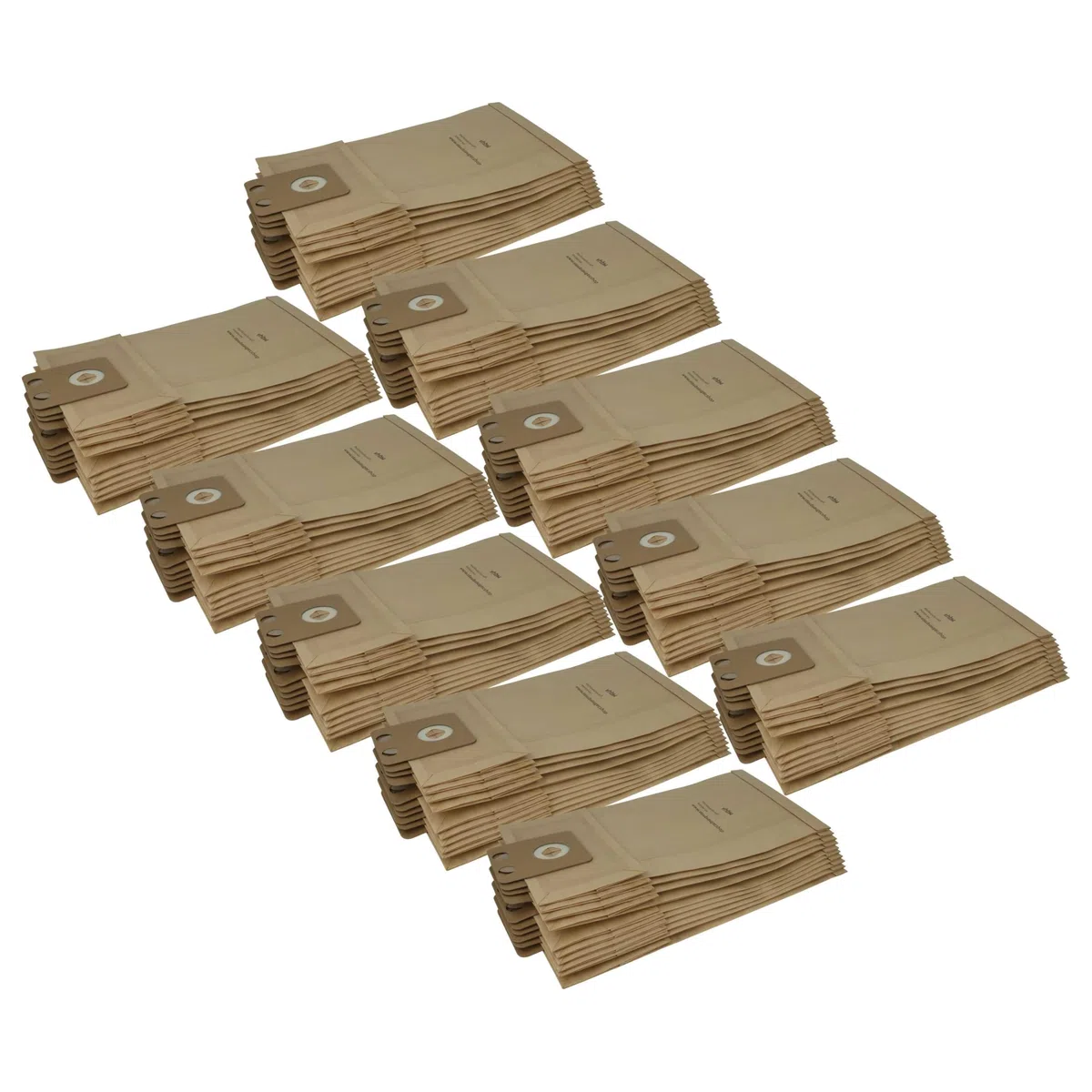 vhbw 100 x worek do odkurzacza kompatybilny z Nilfisk-Alto Saltix 10, 3 odkurzacze – 44,5 cm x 22 cm, brązowy