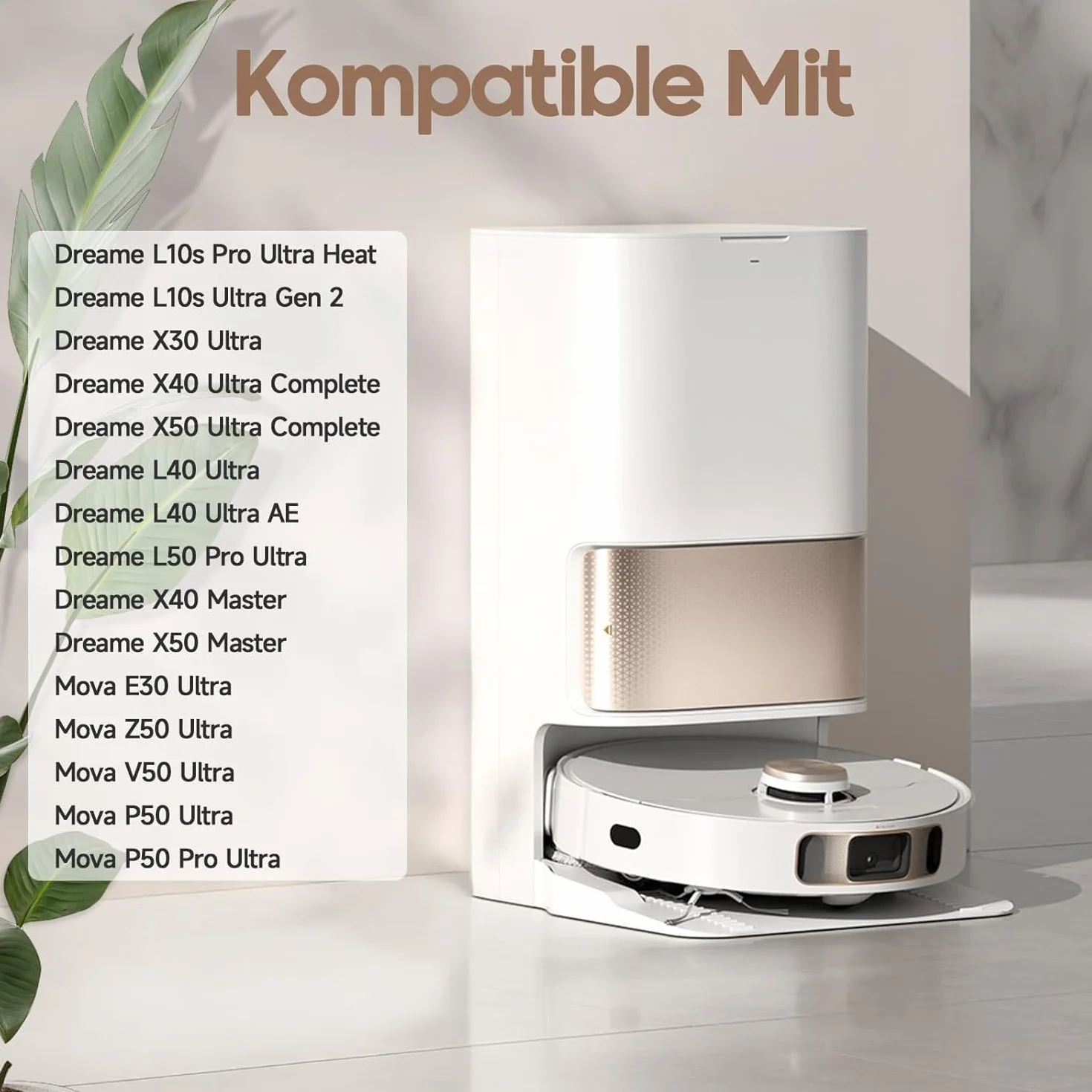 12 sztuk Worek na kurz do Dreame L10s Ultra Gen 2 / L10s Pro Ultra Heat / X30 Ultra / X40 Ultra Complete / X50 Ultra Complete/Mova E30 Ultra Torby wymienne do akcesoriów 3.2L