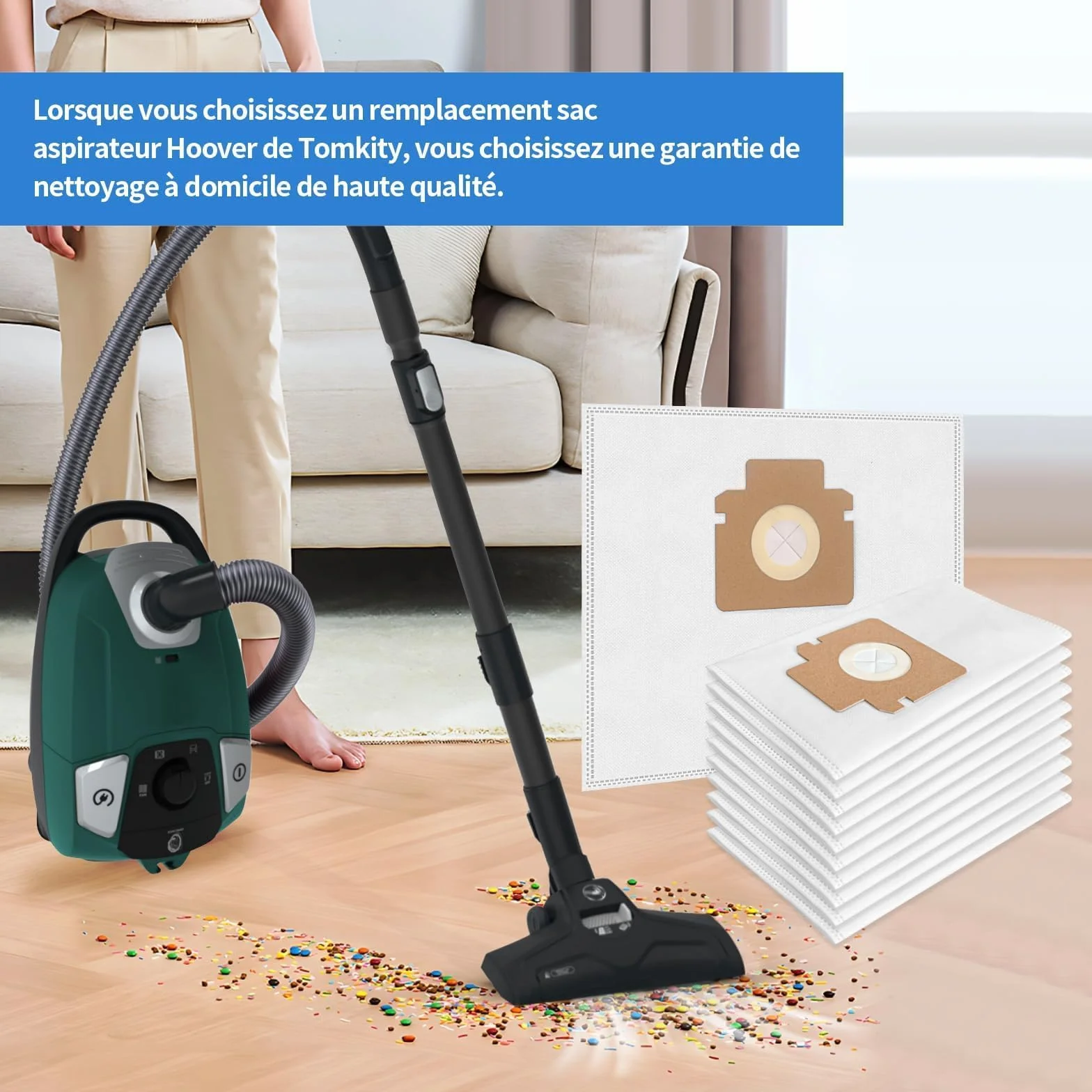 10 worków do odkurzacza H90 Hoover Hoover H-ENERGY 300 HE320PET HE310HM HE332ALG HE322PET HE330ALG HE313HE HE321PAF