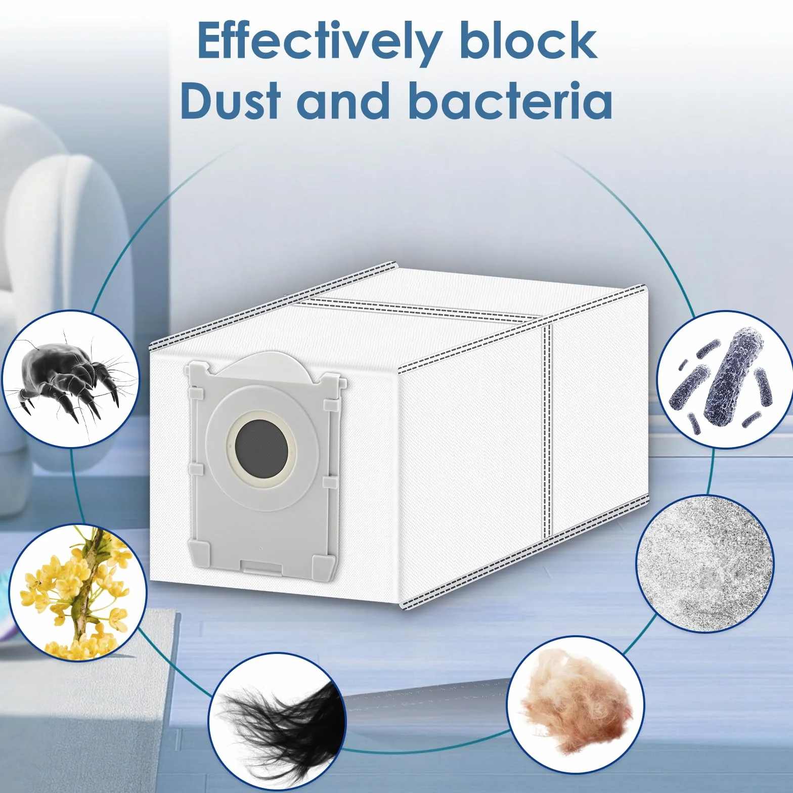 (20 sztuk) X9 PRO Omni zapasowe worki do odkurzacza do Ecovacs Deebot X8 Pro OMNI/ T50 PRO Omni/ X8 Omni/ T80 Omni/ X9 Pro Omni odkurzacz robot, warstwa filtra z węglem aktywnym, worki jednorazowe