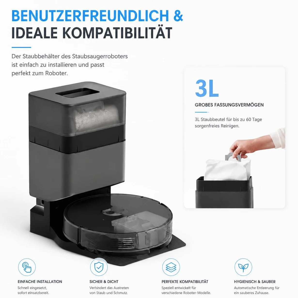 14 worków do odkurzacza Roborock Q7 L5+/Q10 S5+/S7 Max Ultra/Q5 Pro+/Q8 Max+/S8+/S8 Pro Ultra/S7 MaxV Ultra/S7 Pro Ultra/Q7+/Q7 Max+/T8/Q5+/G10S PRO/Q7 Max+ stacja ssąca