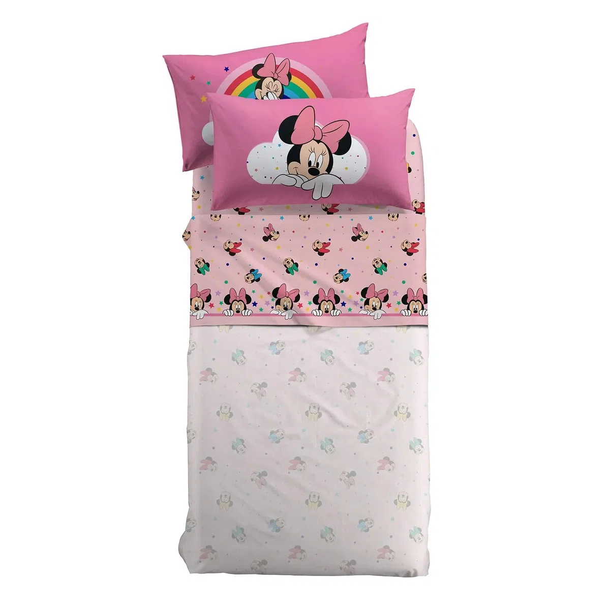 Disney Minnie Rainbow komplet pościeli dla dziewczynek na łóżko podwójne
