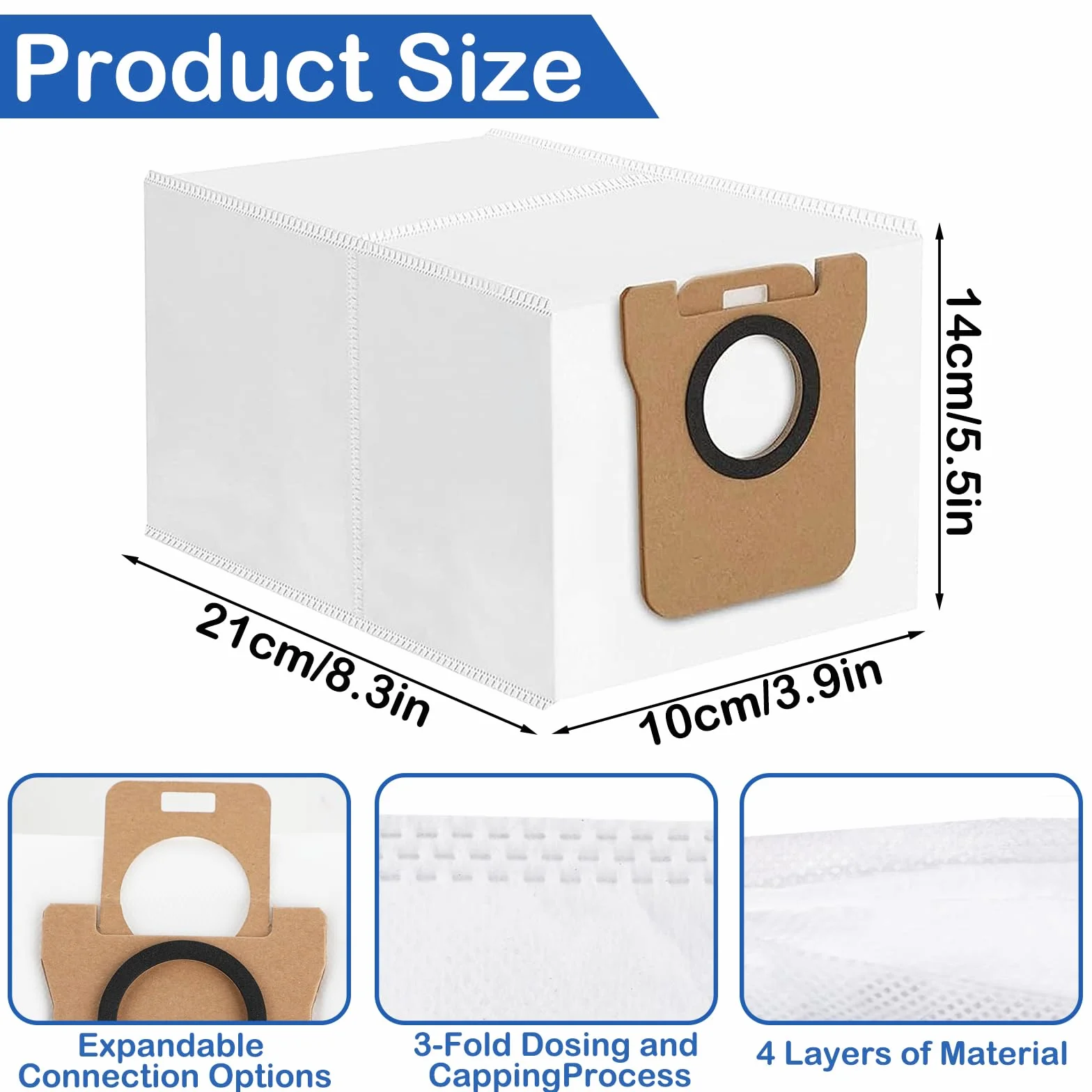 20-częściowa torba do odkurzaczy Xiaomi X10+X20+S10+Dreame L10s Ultra+L10 Ultra+ L20 Ultra+L20 Pro, zestaw akcesoriów torby zamiennej