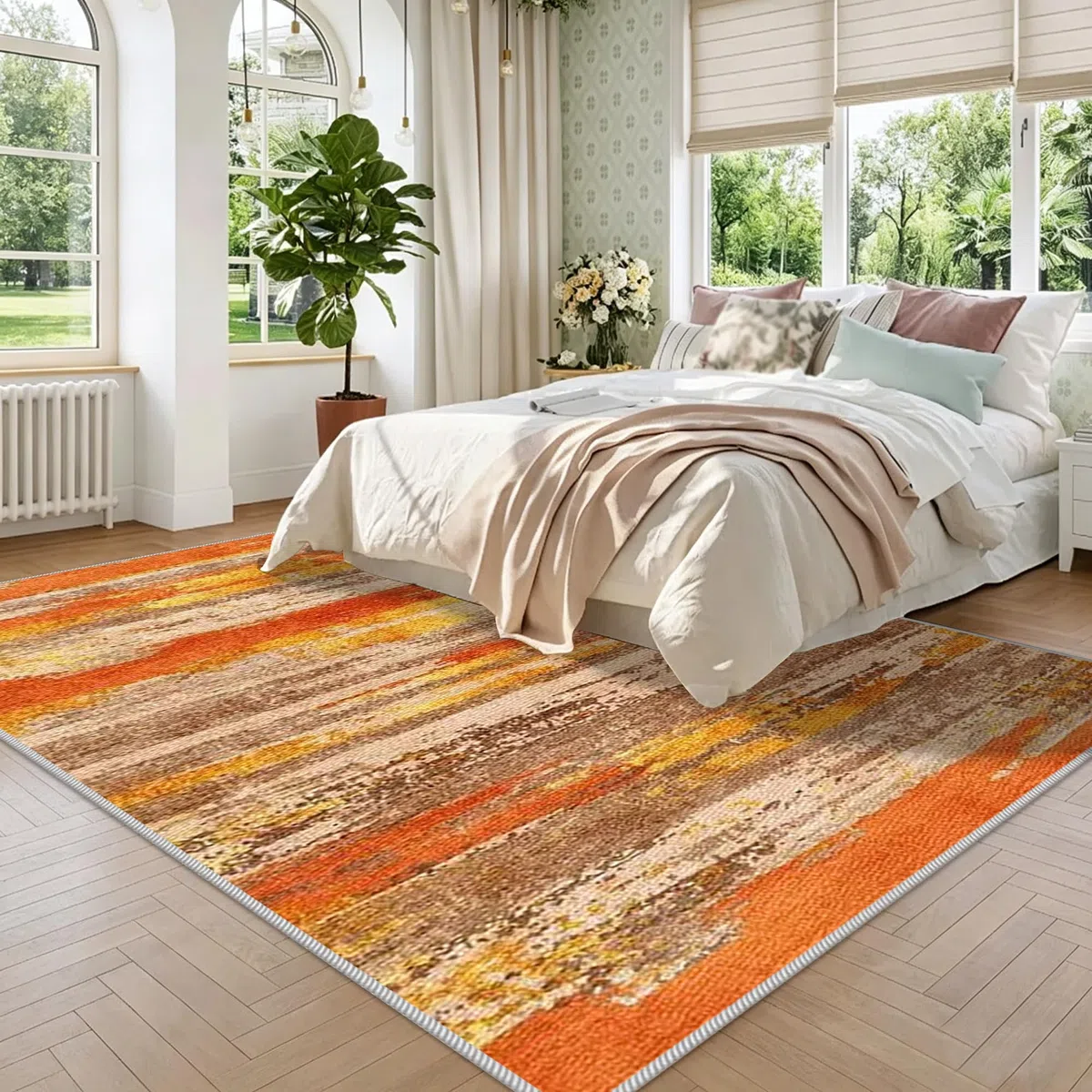 Dywan do salonu z krótkim włosiem, duży dywanik do sypialni 100 x 150 cm Antypoślizgowy dywan do przedpokoju zmywalny dywanik do salonu Dywaniki do kuchni, biura, wnętrz
