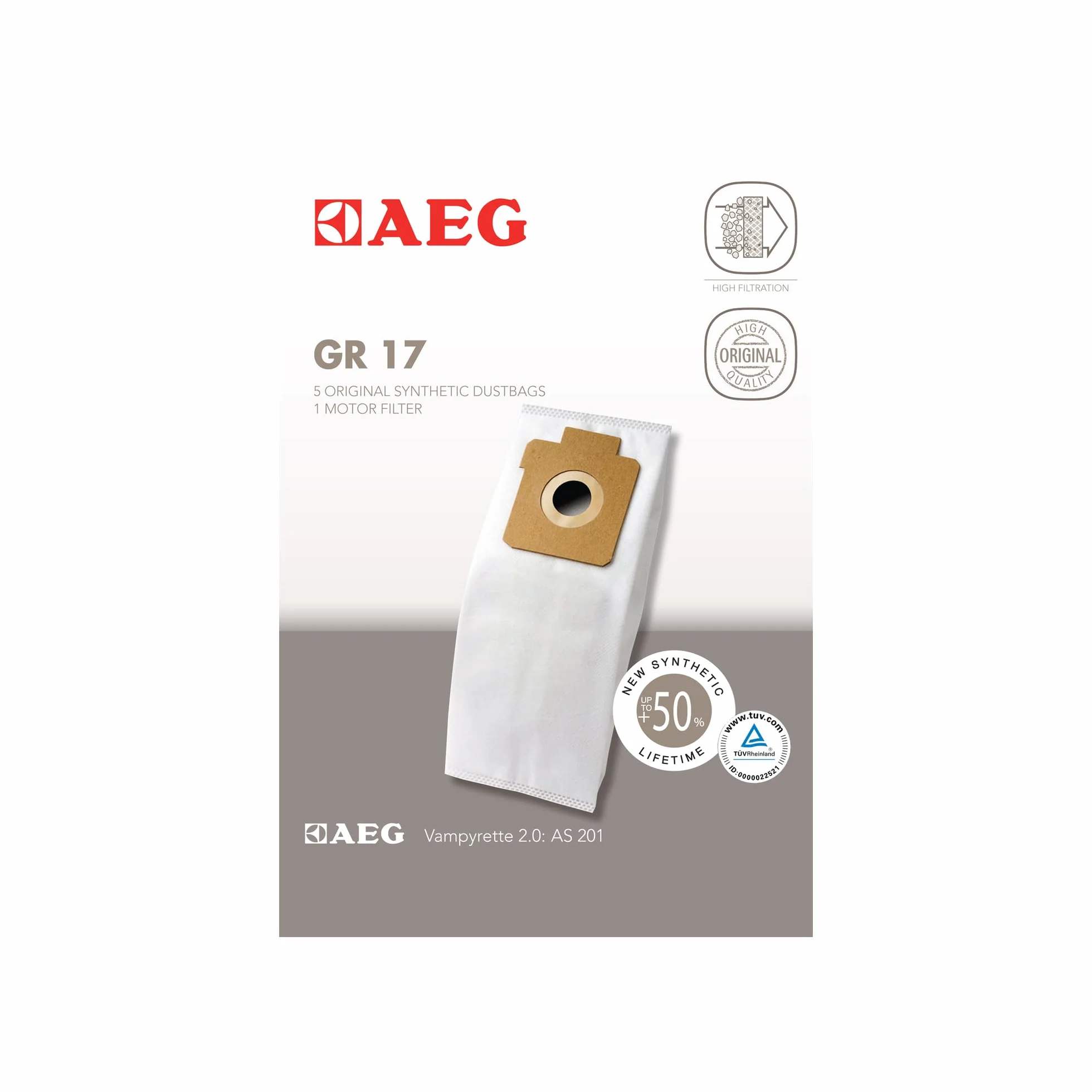 Aeg Gr 17 Worki do Odkurzaczy, Sonstige, 50 x 165 x 240mm